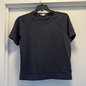 LIKE NEW James Perse charcoal gray Short Sleeve Cotton Pullover Relaxed Fit Sz 3